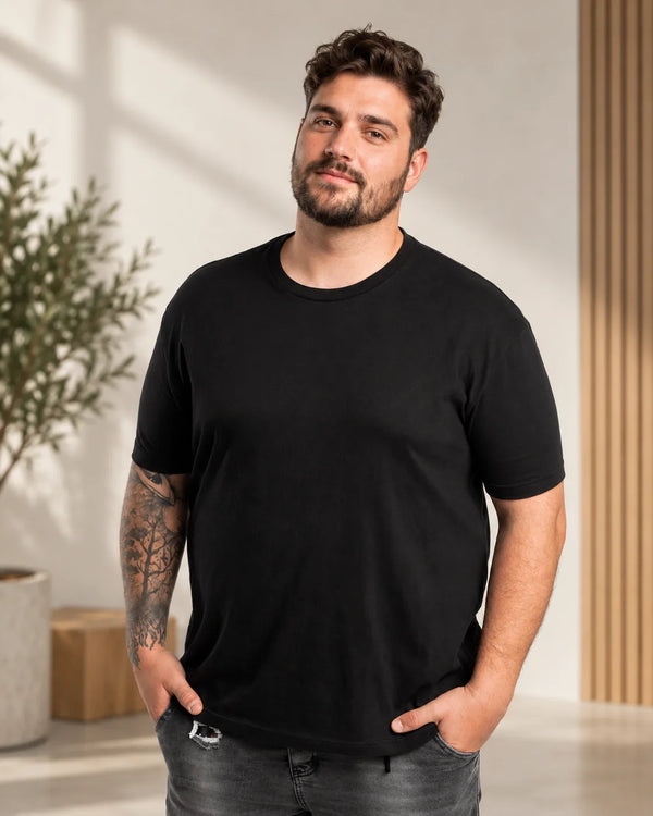 Tricou KOLP Essential negru – vedere din față