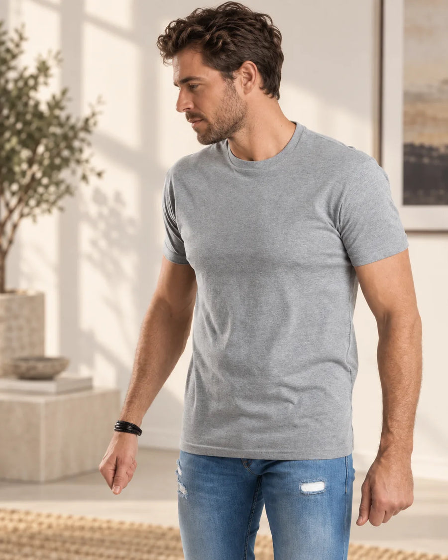 Tricou KOLP Essential gri deschis – vedere laterală